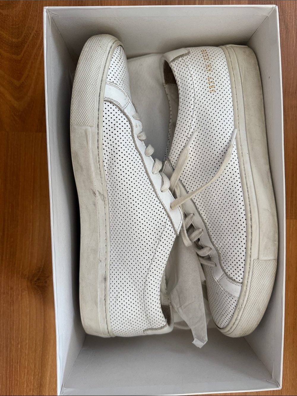 Common Projects Perforated Leather Low-Top Sneakers in White